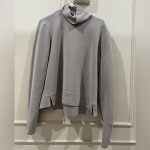 Cable & Gauge L  Grey Turtleneck Tunic Long Sleeve Sweatshirt